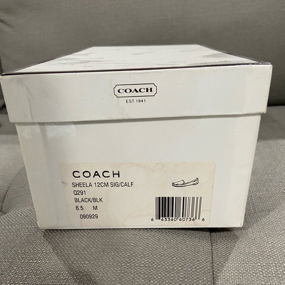 COACH Blk Signature Moccasins Sz. 6.5 - Picture 5 of 5